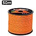 Corda Riflettente Da 50m Per Tenda Da Campeggio /escursionismo - Cavo Di Guida Ad Alta Visibilità Per Avventure All'aperto Orange - Foto miniatura 1