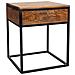 Comodino In Legno E Metallo Marrone 61x61x57 - Foto miniatura 4