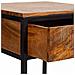 Comodino In Legno E Metallo Marrone 61x61x57 - Foto miniatura 5