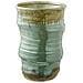 Vaso In Ceramica Verde Con Costolature Ø22×34,5 Cm - Foto miniatura 1
