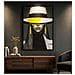Stampa Con Led Su Tela Margot Donna Con Cappello E Occhiali Gialli Con Cornice Nera - Foto miniatura 7