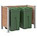 Recinzione Contenitore per Rifiuti Marrone 161 x 85 x 115 cm - Foto miniatura 3