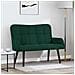 Sofa a Due Posti Verde Scuro 115 x 61 x 87 cm Velluto - Foto miniatura 2