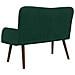 Sofa a Due Posti Verde Scuro 115 x 61 x 87 cm Velluto - Foto miniatura 6
