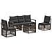 Set Divano da Giardino 6 pcs Grigio polyrattan - Foto miniatura 1