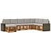 Set di divani da esterno 8 pcs Naturale e Grigio Chiaro - Foto miniatura 1
