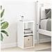 Comodino 2 pcs Bianco 25,5 x 22 x 49,5 cm Legno multistrato - Foto miniatura 4