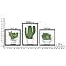 Pannello Da Muro Cactus In Ferro, Set 3 Pezzi 33x46 Cm - Foto miniatura 6