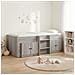 Struttura Letto Loft con Mobile con porta 3 pz Sonoma grigio - Foto miniatura 2
