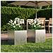 Vaso da giardino 2 pz Argento 50 x 50 x 49 cm Acciaio zincato - Foto miniatura 2