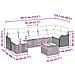 Set Divano da Giardino con cuscino 8 pcs Grigio Poly Rattan - Foto miniatura 2