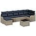 Set Divano da Giardino con cuscino 8 pcs Grigio Poly Rattan - Foto miniatura 1