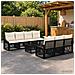 Set Divano da Giardino 8 pz Nero polyrattan - Foto miniatura 8