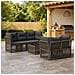 Set Divano da Giardino 6 pz Grigio polyrattan - Foto miniatura 3