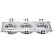 Porta Faretti Led Gu10 Incasso Tre Posti Orientabile Quadrato Alluminio Bianco Vt-784 3609 - Foto miniatura 2