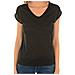 T-shirts Silvery S / s V Neck Lurex Top Jrs Donna, Nero, L - Foto miniatura 1