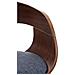 Sgabello rétro Kingston con Braccioli - Sgabello Bar Girevole 360° in Tessuto e Legno I Sgabello Alto Bancone Regolabile 63 - 77 cm Noce / Marrone - Foto miniatura 5
