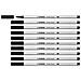 Pen 68 brush - Pennarello Premium con punta a pennello - Confezione da 10 - Nero - Foto miniatura 1