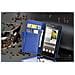 Custodia Compatibile Con Huawei Ascend G700 In Blu Reale - Coperchio Protettivo In Ecopelle Testurizzata E Tasca Per Carte Di Credito - Foto miniatura 4