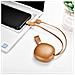 Cavo Di Ricarica Retrattile 2 In 1 (+ Micro Usb Type-c) In Pelle Deluxe Khaki Icarer - Foto miniatura 6
