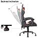 Gaming Chair RHOMBUS PF10- PVC, Doppio Cuscino, Schienale Reclinabile, Nero Rosso - Foto miniatura 5