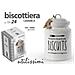 Biscottiera Barattolo Per Biscotti Muffin Dolci In Ceramica Bianca Con Scritte - Foto miniatura 2