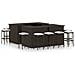 Set Da Bar Da Giardino 16 Pz Con Cuscini In Polyrattan Marrone - Foto miniatura 1