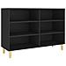 Credenza Nera 103,5x35x70 cm in Legno Multistrato - Foto miniatura 2