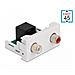 Modulo Easy 2 x 45 RCA femmina per porta RJ45 femmina 22,5 x 45 mm - Foto miniatura 1