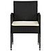 Set Da Pranzo Per Giardino 5 Pz In Polyrattan Nero - Foto miniatura 4