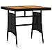 Set Da Pranzo Per Giardino 5 Pz In Polyrattan Nero - Foto miniatura 5