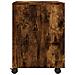 Schedario Con Ruote Rovere Fumo 45x38x54 Cm Legno Multistrato - Foto miniatura 7