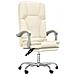 Poltrona da Ufficio Massaggiante Reclinabile Crema Similpelle - Foto miniatura 1
