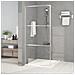 Parete Doccia Walk In Argento 90x195 Cm Vetro Trasparente Esg - Foto miniatura 1