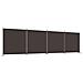 Divisorio A 4 Pannelli Marrone 698x180 Cm In Tessuto - Foto miniatura 2