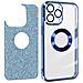Cover Per Iphone 12 Pro Max Glitter Amovibile Silicone Protecam Spark Azzurra - Foto miniatura 5