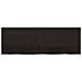 Ripiano Marrone Scuro 180x60x (2-4) cm Massello Rovere Trattato - Foto miniatura 2