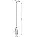 Sollux Lighting Lampada A Sospensione Suba 1 Nero Sl.1165 - Industriale Lampade A Sospensione Nero 139x12x12 Cm - Foto miniatura 5