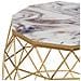 Tavolino Effetto Marmo E Oro 34 Cm Halsey - Foto miniatura 2