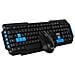 COMBODRILEW2 tastiera Mouse incluso RF Wireless QWERTY Spagnolo Nero, Blu - Foto miniatura 3