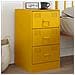 Comodino Giallo Senape 34,5x39x62 cm in Acciaio - Foto miniatura 3