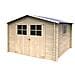 Casetta Garden Wooden Cottage A Doghe In Legno 270x270 Cm Con Finestre Monte Bianco - Foto miniatura 1
