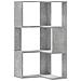 Libreria Angolare 3 Ripiani Grigio Cemento 50x50x102 Cm Legno - Foto miniatura 2