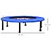 Trampolino Elastico Per Allenamento Con 30 Molle, In Acciaio, Plastica E Pp, Ø91x22.5 Cm, Nero E Blu - Foto miniatura 5