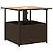Tavolo Giardino Foro Ombrellone Marrone 55x55x46,5cm Polyrattan - Foto miniatura 2