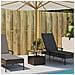 Tavolo Giardino Foro Ombrellone Marrone 55x55x46,5cm Polyrattan - Foto miniatura 3