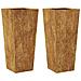 Fioriere Da Giardino 2 Pz 35x35x75 Cm In Acciaio Corten - Foto miniatura 1
