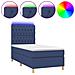 Letto a Molle con Materasso e LED Blu 80x200 cm in Tessuto - Foto miniatura 1