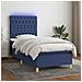 Letto a Molle con Materasso e LED Blu 80x200 cm in Tessuto - Foto miniatura 8
