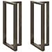Gambe Tavolo Bar A T 2 Pz Naturale 60x35x(111-112) Cm Acciaio - Foto miniatura 1